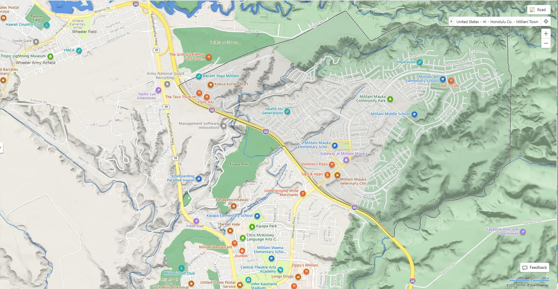 Mililani Mauka Detailed Map